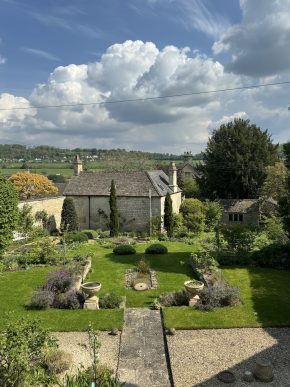 A view of the garden at Lovedays House.